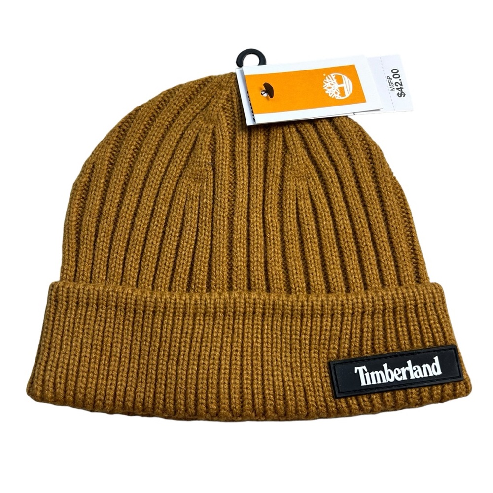 Timberland NEW Men’s Rib Cuff Beanie Hat: Color - Wheat